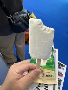 咖啡展上的免费冰淇淋